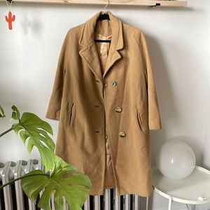 Vintage 100% camel hair pea coat